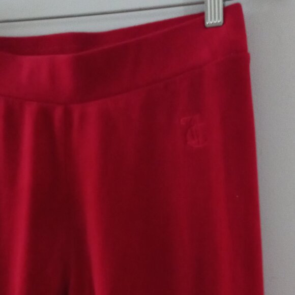 JUICY COUTURE cherry red velour leggings - Picture 5 of 10